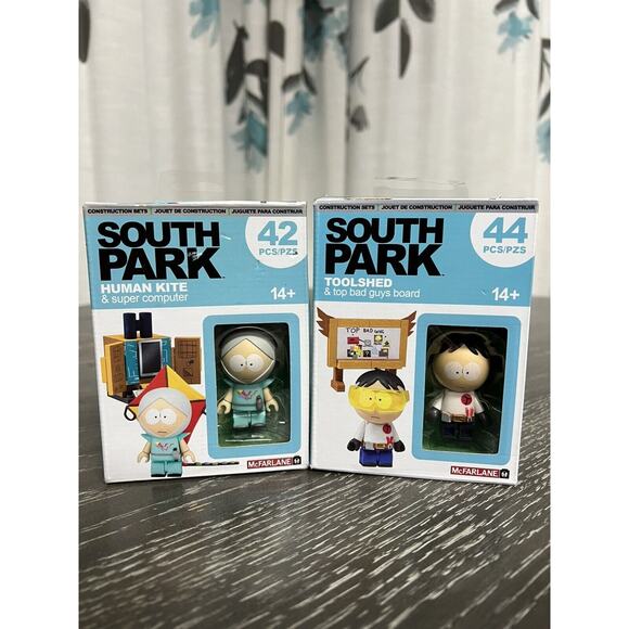 McFarlane Toys Other - McFarlane Toys South Park Toolshed & Top Bad Guys Board & Human Kite Sets